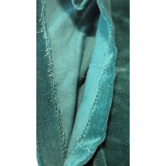 Vintage Homemade Green Velvet Embroidered Mtn. Scene Topper Juniors XS - Picture 9 of 16